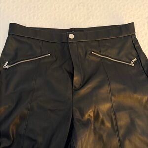 Zara Black Leather Trousers